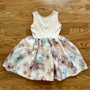 H&M Girls Size 8-10 Party Dress Spring Easter Flowers Floral Pink Layered NWOT!